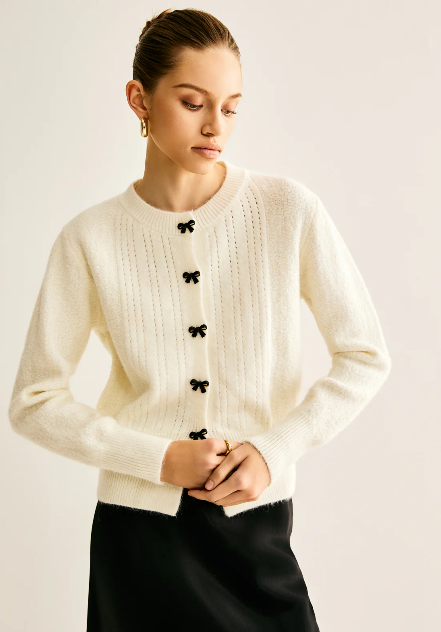 Bow Button Cardigan