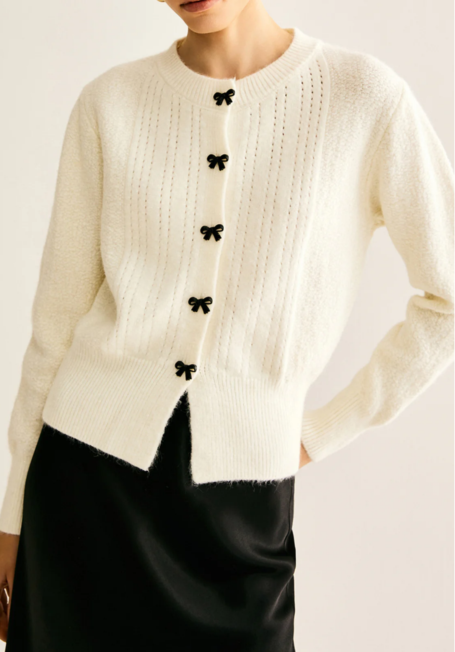 Bow Button Cardigan