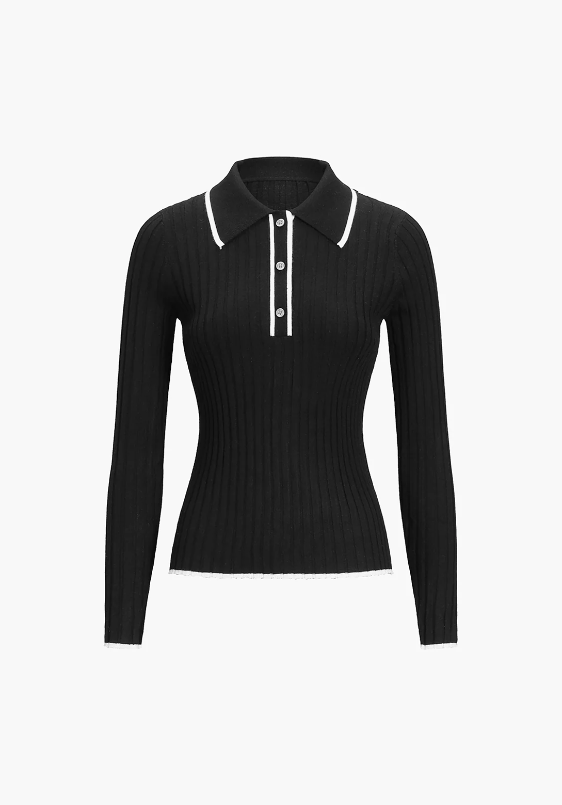 Long Sleeve Knit Polo